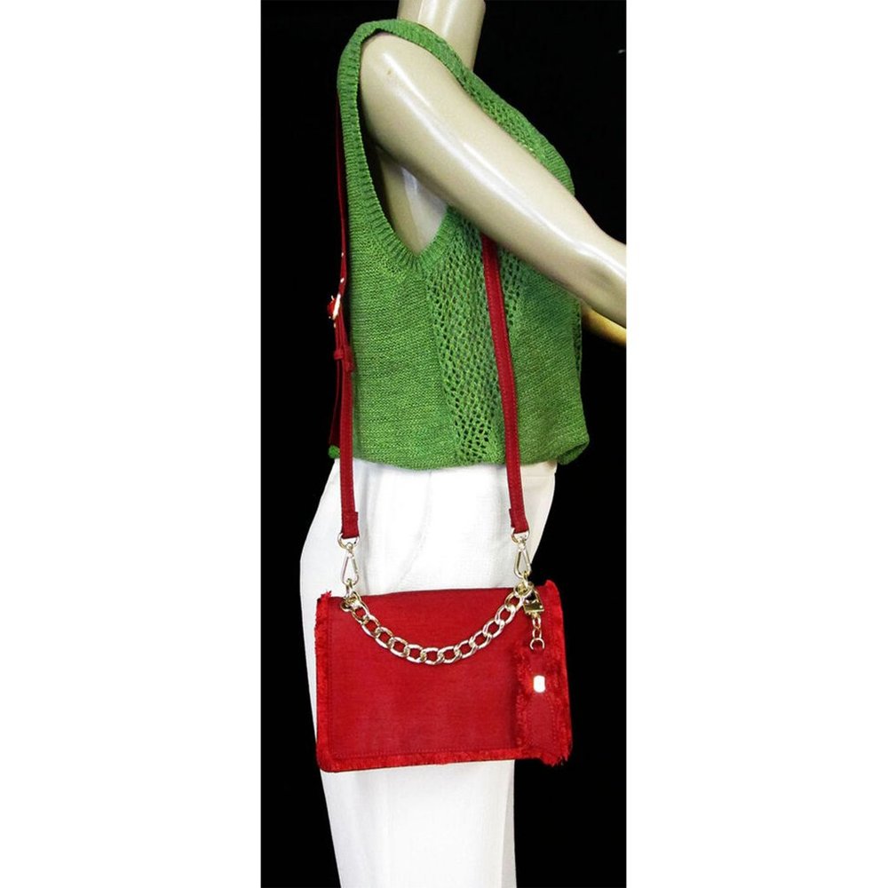 Nine West Colma Ruby Red Fabric Crossbody Bag - image 4